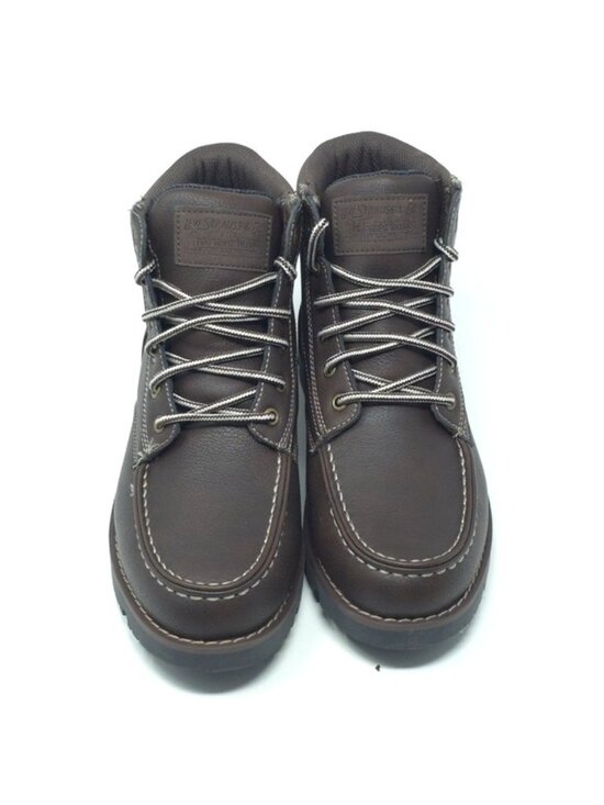 Levi’s Dean Brown Synthetic Leather Moc Toe Boots Size 8M